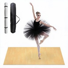 Dance Floor Mat 6x4 ft Reversible Non-Slip PVC for Ballet Tap Jazz Practice