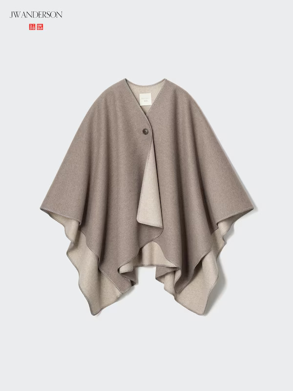 UNIQLO JW ANDERSON Collection Wool Blend Poncho Cape 2 Colors 480278 New