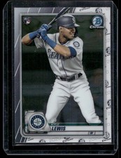2020 Bowman Chrome #90 Kyle Lewis Rookie Card. rookie card picture
