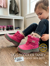 UGG Toddler Taney Weather Snow Boots Raspberry Pink Size 10 - EUC