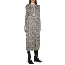 Tory Burch Ditsy Floral Silk Blend Knit Shirtdress Size 00