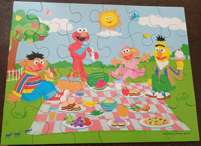 Sesame Street 24-Piece Puzzle “Picnic With Friends” MB Puzzle