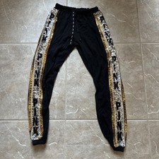VTG Y2K Victorias Secret PINK BLING Sequined Joggers Sweatpants Tapered Size XS