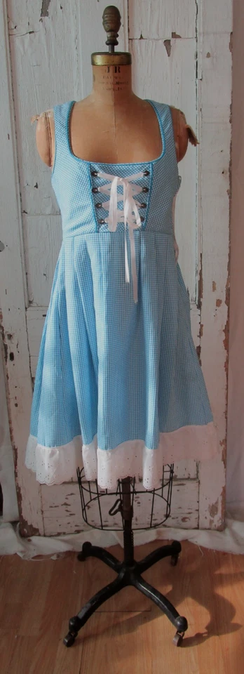 Alice In Wonderland Alice Blue Dress Cosplay Halloween Costume Fancy Dress M/34 - Image 2 of 4