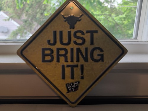 Vtg WWF WWE 2001 Room Signs The Rock Just Bring It! Jakks Pacific New