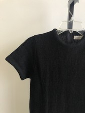 Vintage 1960’s Black & White Turbo Orlon Acrylic Sweater Mini Dress See Notes Sz