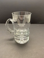 Krosno Polish Crystal Hand Blown Beer Tankard Mug, Bubble On Base