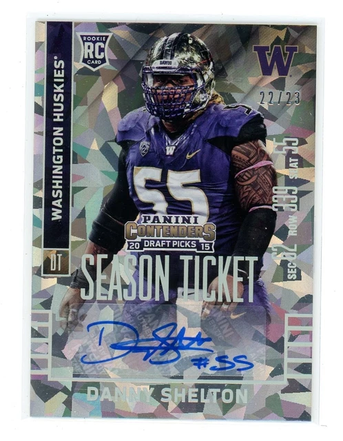 Danny Shelton Huskies  Panini Contenders DP NFL 2015 CRACKED ICE ROOKIE AUTO /23