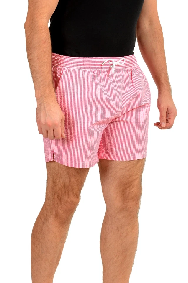 Pantalones Cortos de Natación Hugo Boss Para Hombre "Velvetfish" Rayas EE. UU. 2XL IT 56 Foto 2 de 4