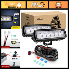 2pcs 18w Led Work Lights Pods - Off Road Fog Lights With Wiring Harness Kit 2pcs 18w Led Work Lights Pods - Off Road Fog Lights With Wiring Harness Kit