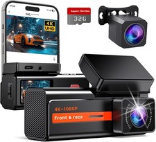 Dash Cam Front and Rear Dash Camera 4K 1080P WiFi 24H Parking Mode 170  Angle