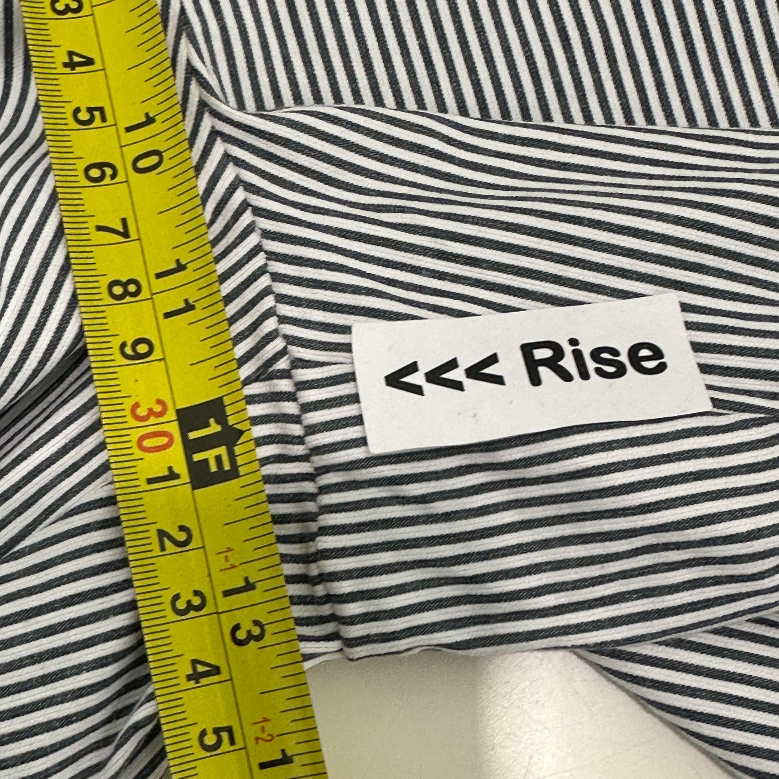 Jacquie Shorts Women AU 16 (38in Waist) Black/White Striped Stretch Cotton Blend image 5