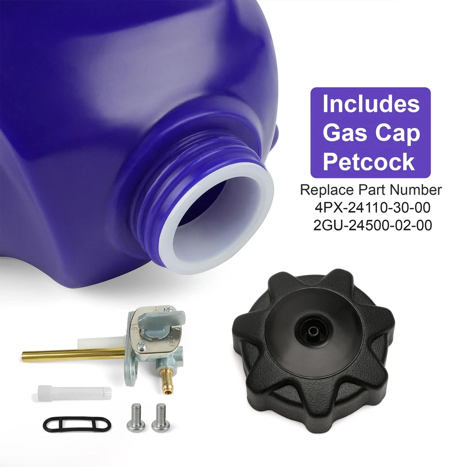 ‌4PX-24110-30-00 Fuel Gas Tank for Yamaha TTR250 96-06 Includes Gas Cap,Petcock - Image 4 of 4