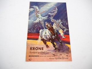 Programmheft Zirkus Circus Krone München ca. 1937
