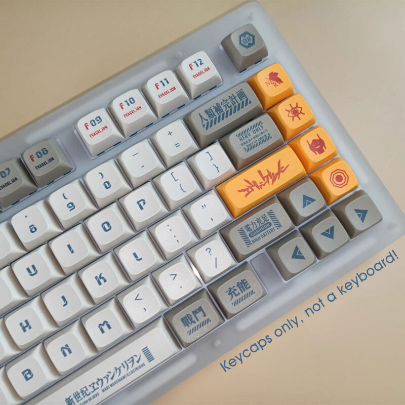 NEON EVA-04 Evangelion XDA Profile PBT Keycaps for Cherry MX