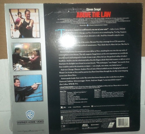 Above The Law Laserdisc Extended Play Rated-R Steven Seagal - Imagen 2 de 2