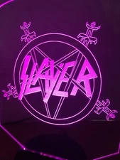 Slayer Led Neon Light Sign Custom Free Standing Man Cave  Game Room