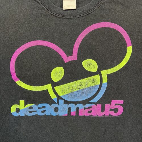 Camiseta Talla XL Vintage Deadmau5 Y2K EDM Música Recortada - Imagen 2 de 7