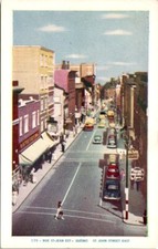 Vintage Postcard St. John Street East Rue St. Jean Est Quebec QC           11457