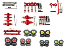 Metal Side Pedal Shock Absorber For XIAOMI Suzuki JIMNY 1/16 RC Crawler Car Red