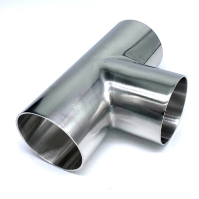 Edelstahl Gleiche T-Shirt T-Form Rohr T-Stück Auspuff Rohr Poliert 19-63mm - Bild 1 von 4