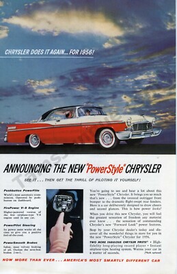 1955 Power Style Chrysler PRINT AD Great Wall Decor Idea or Unique Gift! (1610)