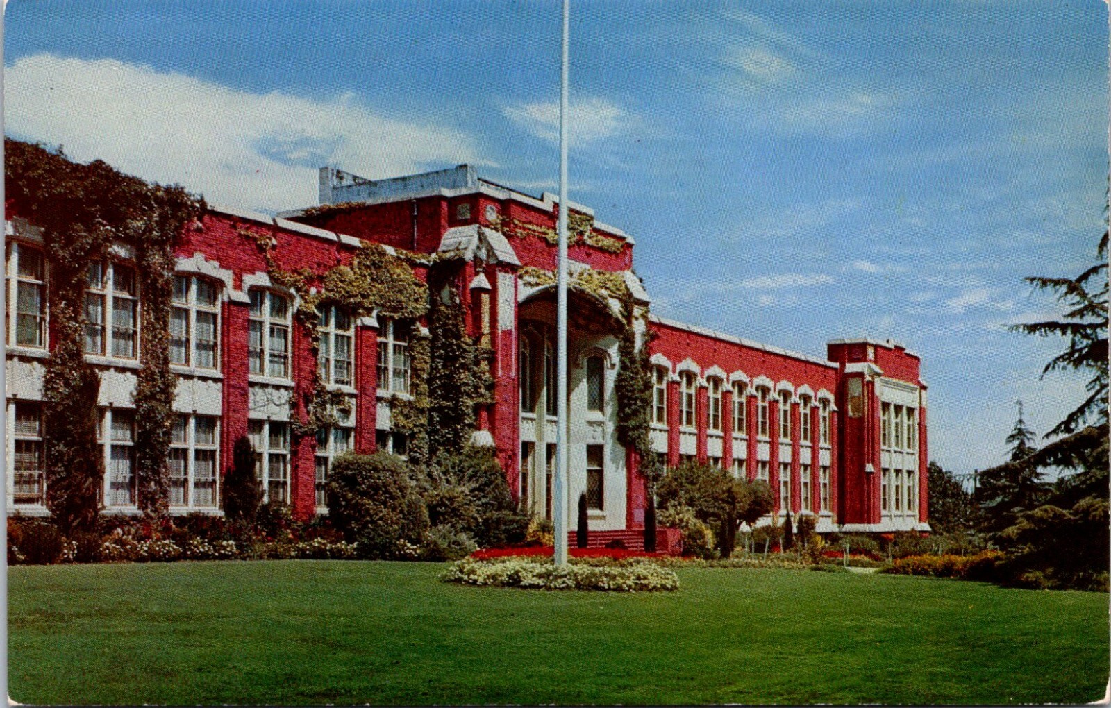 San Mateo High School San Mateo CA Exterior California postcard H507 eBay