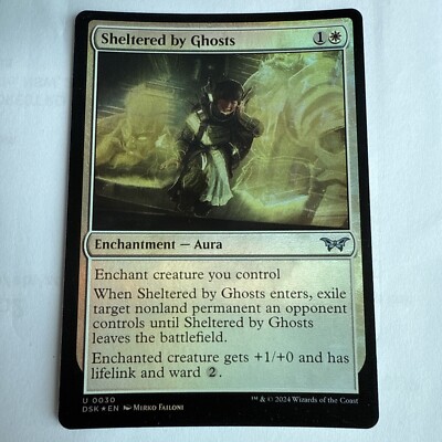 1 X FOIL Sheltered By Ghosts #0030 MTG Duskmourn Uncommon NM
