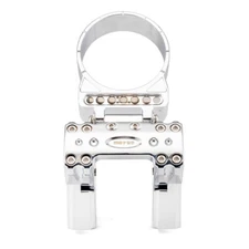 4" Rise Pullblack Clamp Riser w/ Single Gauge For Harley Dyna Super Glide FXDF