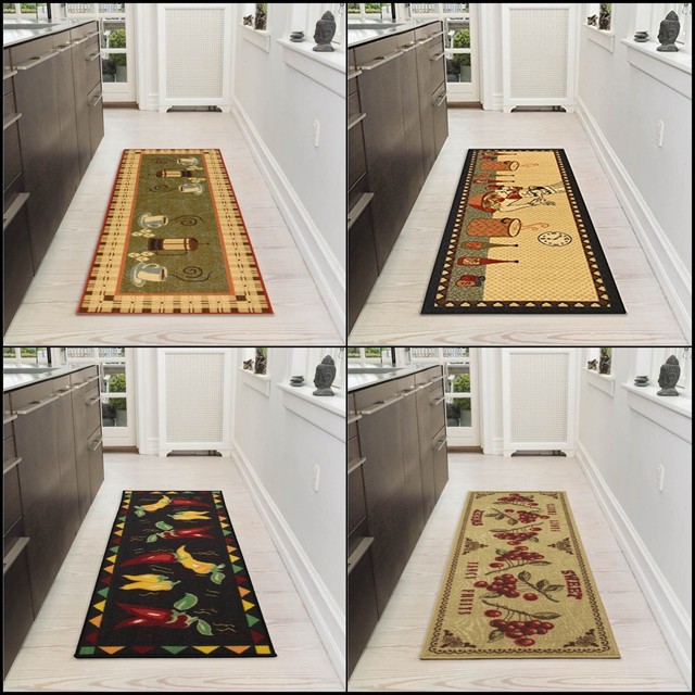 Non Slip Long Washable Rooster Runner Rug Indoor Mat Floor Carpet For