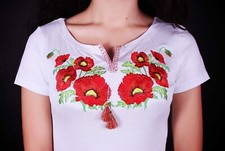 Vyshyvanka Traditional Embroidered Women Ukrainian t-shirt Ethnic Size XXL