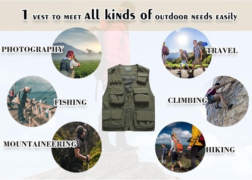 Stylish Lightweight Men's Travel Vest - Quick Dry & Versatile for Any Activity - Picture 8 of 10