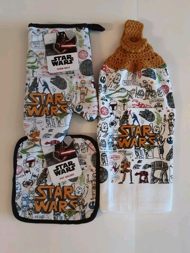 Serviette de cuisine suspendue Disney Star Wars crochetée à la main, mitaine de four, porte-pot neuve avec étiquette