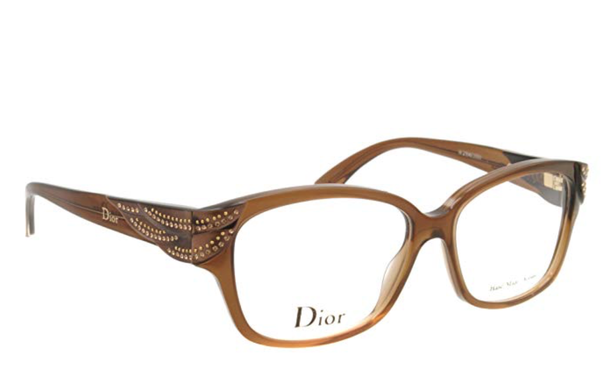 NEW Christian Dior Womens Eyeglasses CD 3229 Brown Crystals
