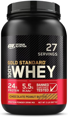 100% Whey Protein Pulver Schokolade Erdnussbutter 907g Muskelaufbau
