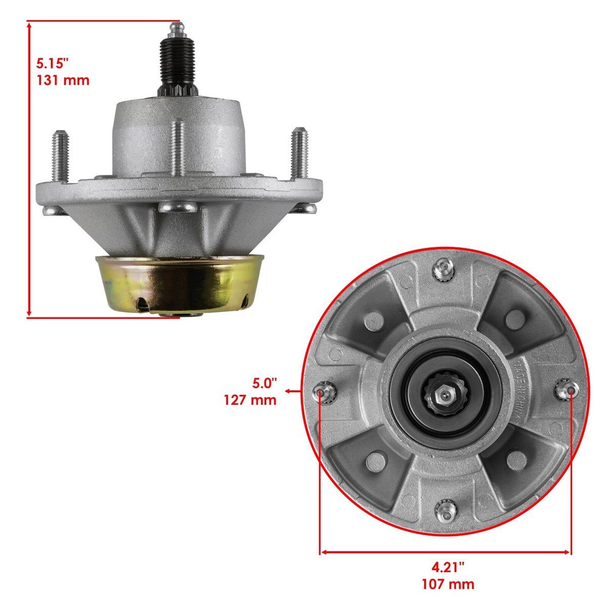 Spindle Assembly W/Pulley Deck 48