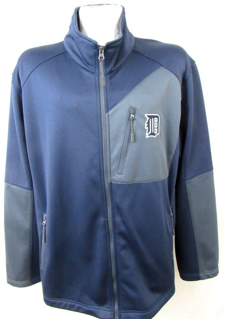 ジャケット・アウター detroit.t Detroit Tigers Mens Large Embroidered Full Zip Track Jacket