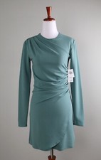 ABERCROMBIE & FITCH NWT $80 Crepe Stretch Shirred Side Layered Dress Size XS