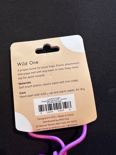 NEW Wild One Orchid Pink Dog Poop Bag Carrier Holder with Bags