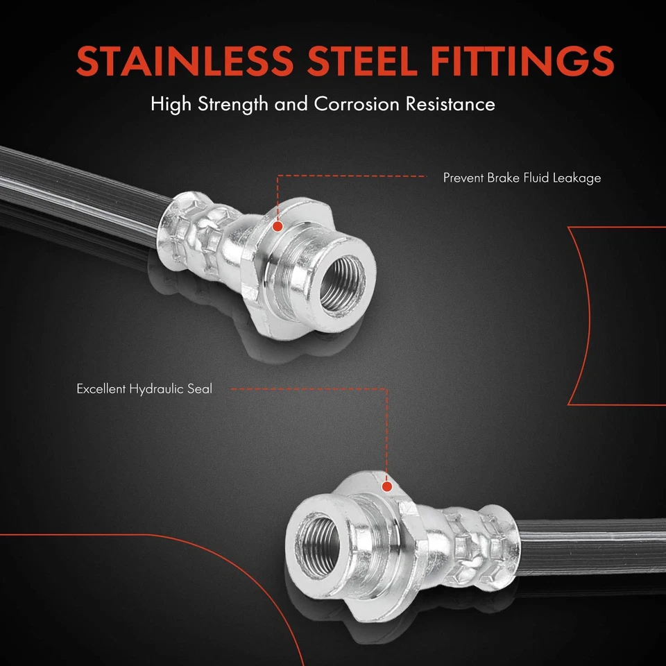 2x Manguera hidráulica de freno delantera o trasera para Datsun F10 Nissan Axxess LEAF Versa Foto 4 de 4