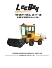 LeeBoy Challenger V-Broom Operations Service Parts Repair Manual