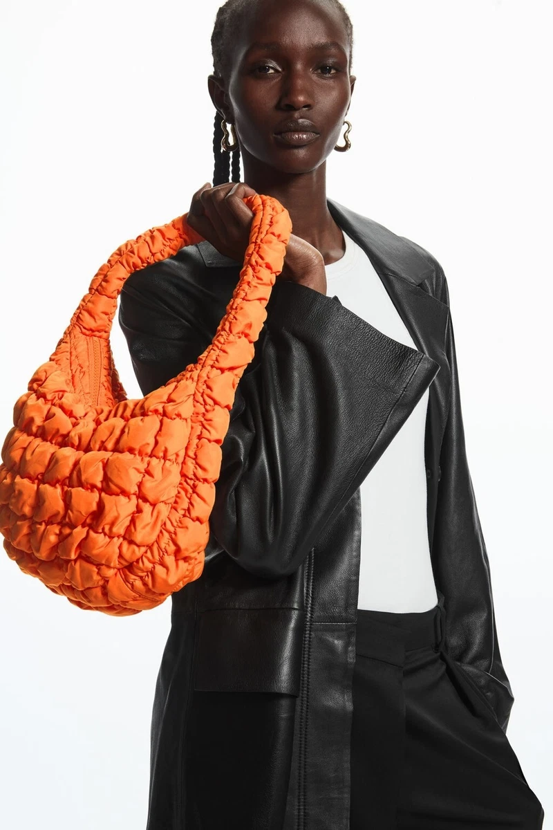 COS Quilted min Shoulder Bag Orange 100% Authenticwomens bags