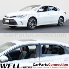 WellVisors Window Visors 13-18 For Toyota Avalon Side Deflectors Chrome