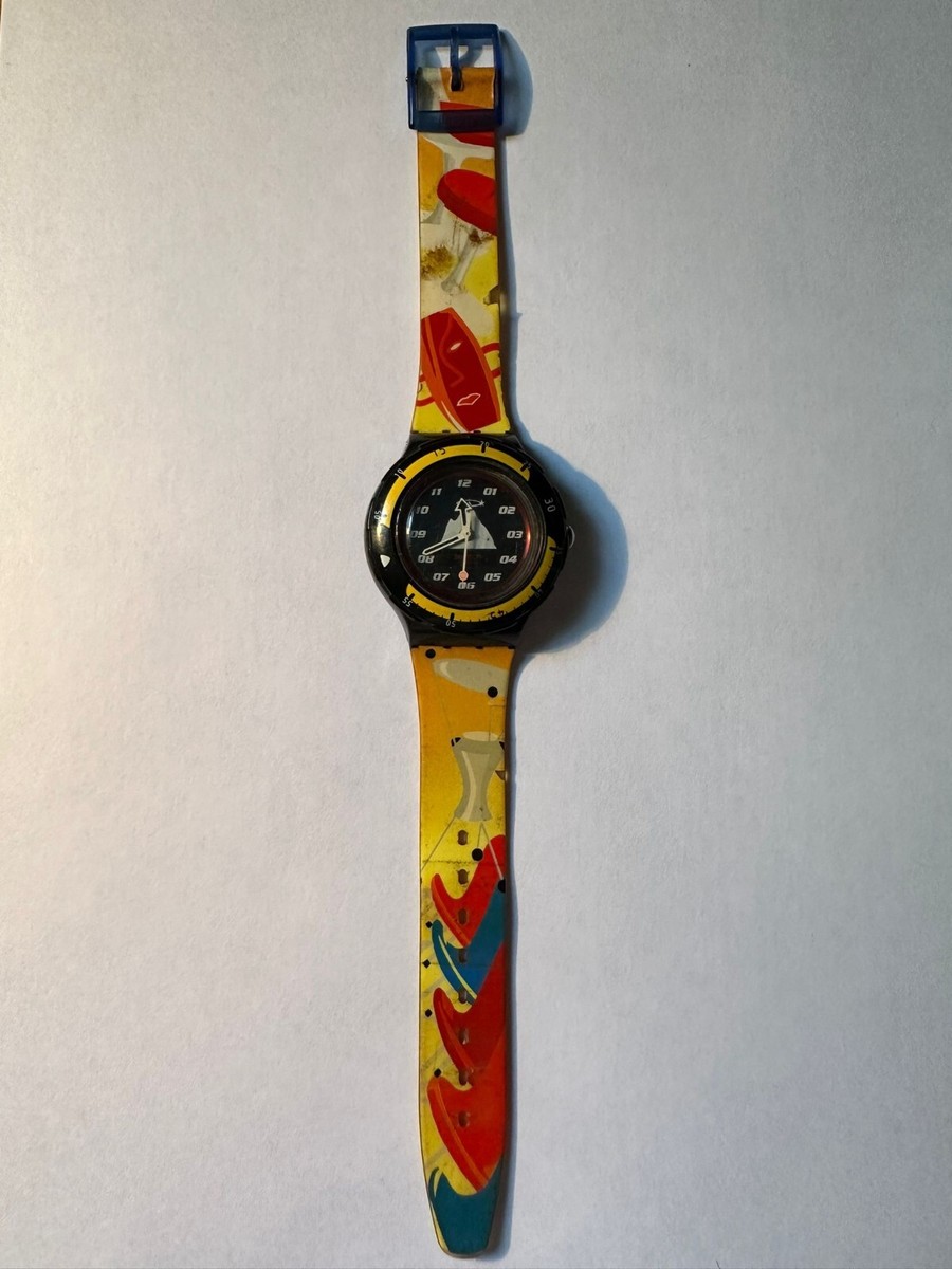 Vintage 90's Swatch Watch Working Special Strap | eBay