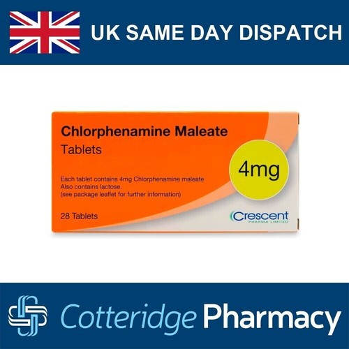 Crescent Chlorphenamine Maleate 4mg Tablets Antihistamine Allergy