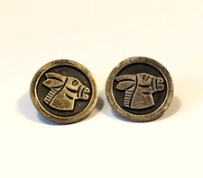 ! Very Nice Vintage MEXICO TAXCO Sterling Silver Donkey Mule Head Cufflinks