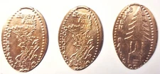 3-RETIRED Seven Falls CO Copper Elongated Pennies 2 Different Designs-CRC
