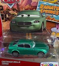 DISNEY PIXAR CARS "COSTANZO DELLA CORSA", NEW IN PACKAGE, SHIP WORLD WIDE