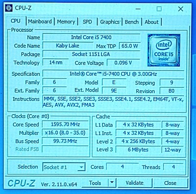 SR32W Intel Core i5-7400  3.0GHz Quad Core LGA 1151 CPU Processor