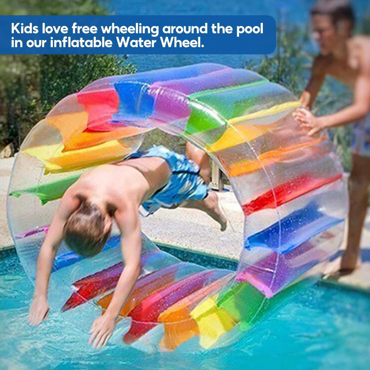 Roue eau gonflable rouleau gonflable flotteur lac piscine flotteurs